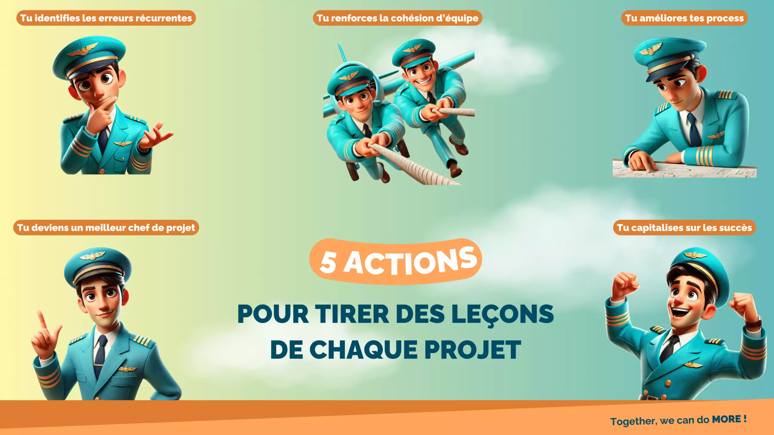 5 LEÇONS ESSENTIELLES À TIRER DE CHAQUE PROJET POUR PROGRESSER EN GESTION DE PROJET !